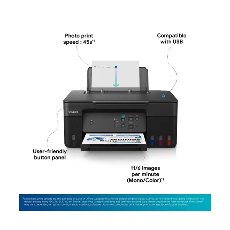 Canon Pixma G2730 | Multi Function Ink Tank Printer Small Ink Bottles | Dot Count Ink End Sensor | Black Canon Pixma G2730 | Multi Function Ink Tank Printer Small Ink Bottles | Dot Count Ink End Sensor | Black