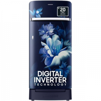 SAMSUNG Direct Cool Single Door Refrigerator | 189 L | 5 Star | Midnight Blossom Blue | RR21C2H25UZ/HL