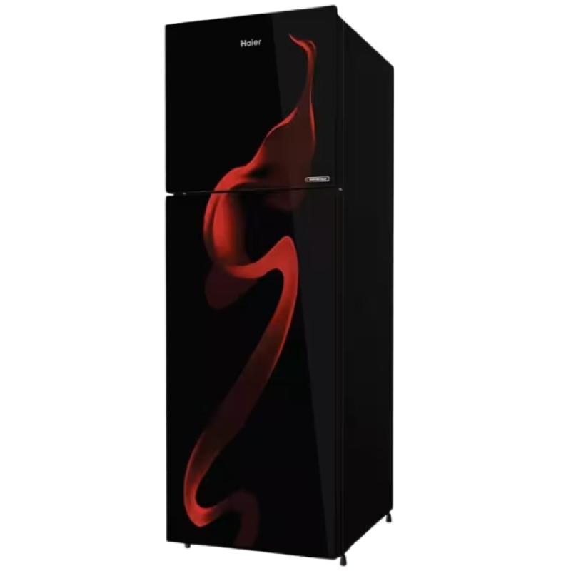 Haier Frost Free Double Door Refrigerator | 240 L | 2 Star | Spiral Black Glass | HRF-2902CSG-P Haier Frost Free Double Door Refrigerator | 240 L | 2 Star | Spiral Black Glass | HRF-2902CSG-P
