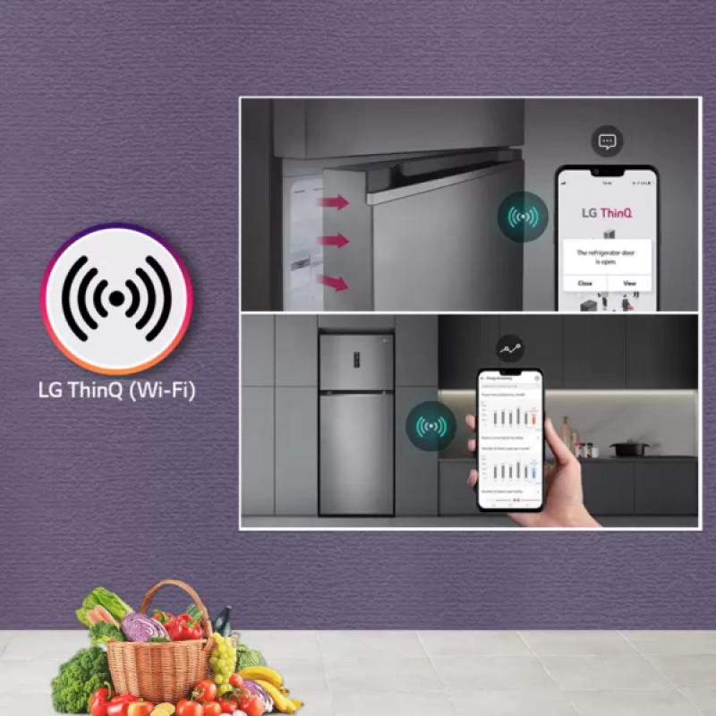 LG Double Door Refrigerator | 246 L | 3 Star | Shiny Steel | GL-T262TPZX APZZEBN LG Double Door Refrigerator | 246 L | 3 Star | Shiny Steel | GL-T262TPZX APZZEBN