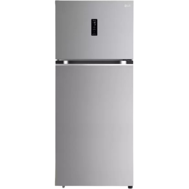 LG Frost Free Double Door Top Mount Convertible Refrigerator | 380 L | 3 Star | GL-T412VPZX | Shiny Steel