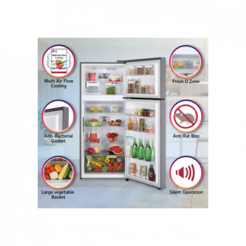 LG Frost Free Double Door Top Mount Convertible Refrigerator | 398 L | 3 Star | GL-T422VPZX LG Frost Free Double Door Top Mount Convertible Refrigerator | 398 L | 3 Star | GL-T422VPZX