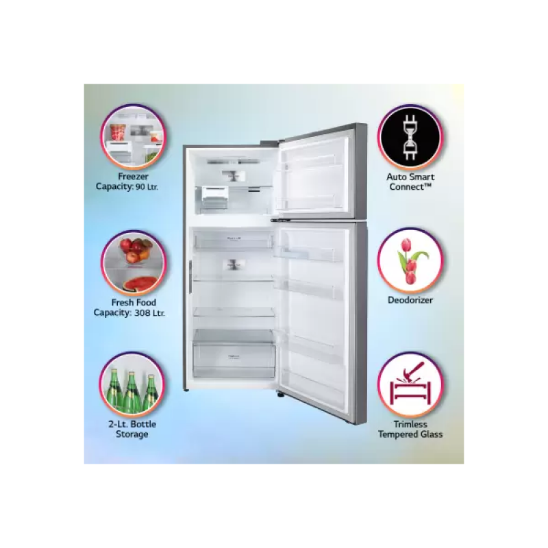 LG Frost Free Double Door Top Mount Convertible Refrigerator | 398 L | 3 Star | GL-T422VPZX LG Frost Free Double Door Top Mount Convertible Refrigerator | 398 L | 3 Star | GL-T422VPZX