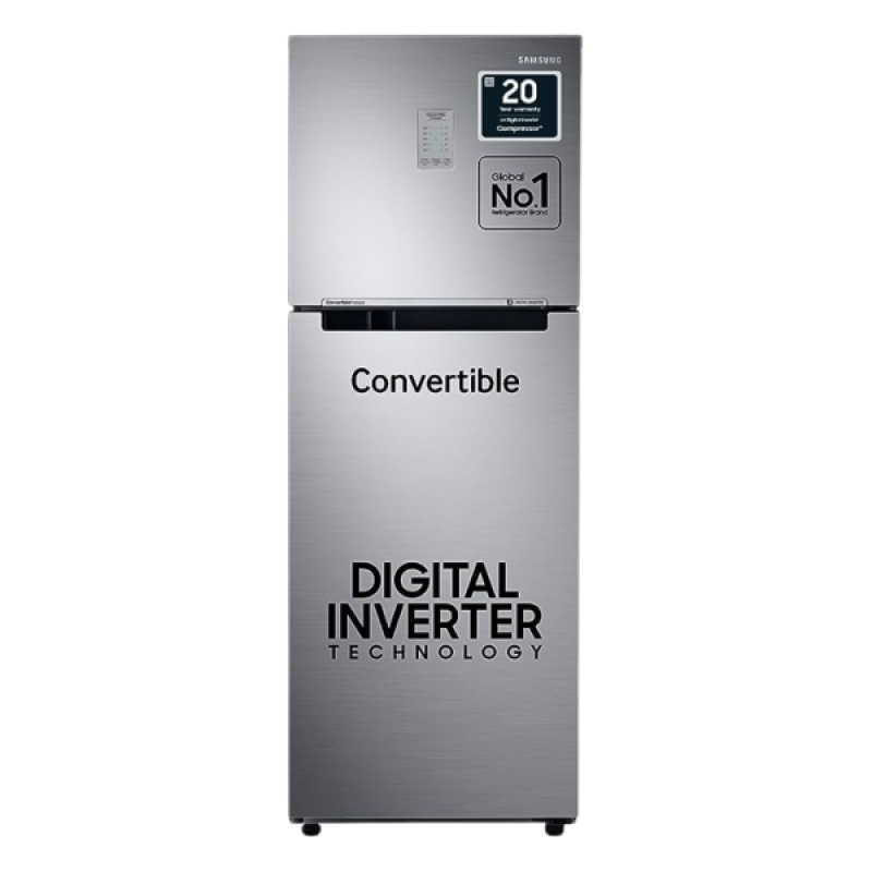 Samsung Frost Free Double Door Refrigerator | 236 L | 3 Star | Clean Steel | RT28C3733SL/HL Samsung Frost Free Double Door Refrigerator | 236 L | 3 Star | Clean Steel | RT28C3733SL/HL