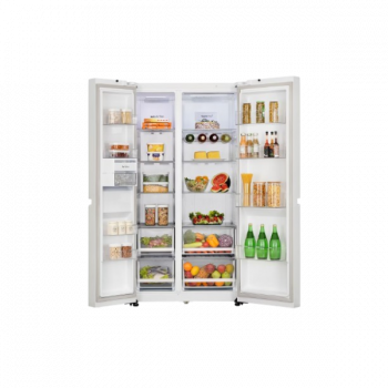 LG Side By Side Refrigerator | 650 L | Linen White | GL-B257DLW3