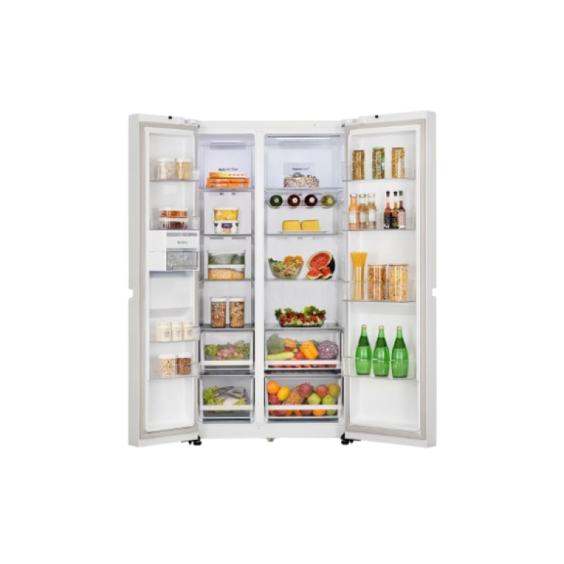 LG Side By Side Refrigerator | 650 L | Linen White | GL-B257DLW3 LG Side By Side Refrigerator | 650 L | Linen White | GL-B257DLW3