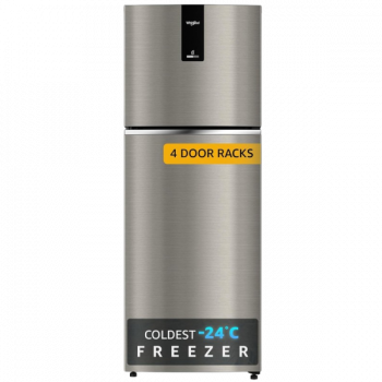 Whirlpool Frost Free Double Door Refrigerator | 235 L | 2 Star | Titan Steel | 22099 | NEO DF 278