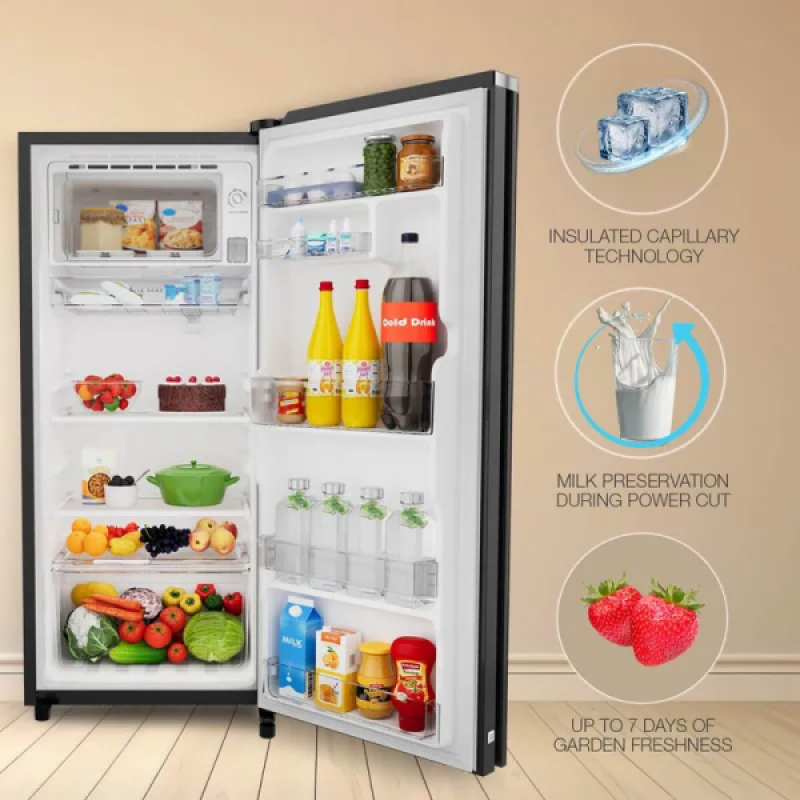 Whirlpool Icemagic Pro Single Door Refrigerator | 192L | 5 Star | Gold Dust | 73273 215 IMPRO GD PRM 5S INV Whirlpool Icemagic Pro Single Door Refrigerator | 192L | 5 Star | Gold Dust | 73273 215 IMPRO GD PRM 5S INV