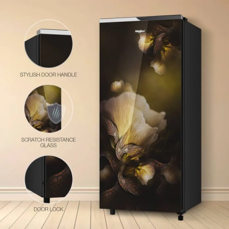 Whirlpool Icemagic Pro Single Door Refrigerator | 192L | 5 Star | Gold Dust | 73273 215 IMPRO GD PRM 5S INV Whirlpool Icemagic Pro Single Door Refrigerator | 192L | 5 Star | Gold Dust | 73273 215 IMPRO GD PRM 5S INV