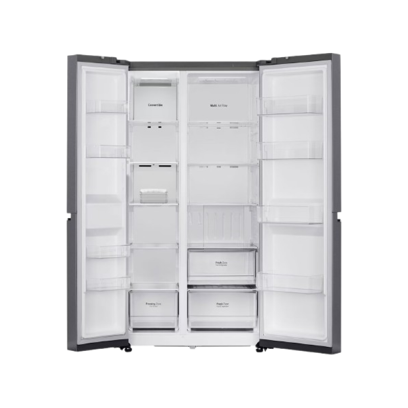 LG Side by Side Refrigerator | 650L | Convertible Multi Air Flow | 3 Star | Dazzle Steel | GL-B257JDS3 LG Side by Side Refrigerator | 650L | Convertible Multi Air Flow | 3 Star | Dazzle Steel | GL-B257JDS3