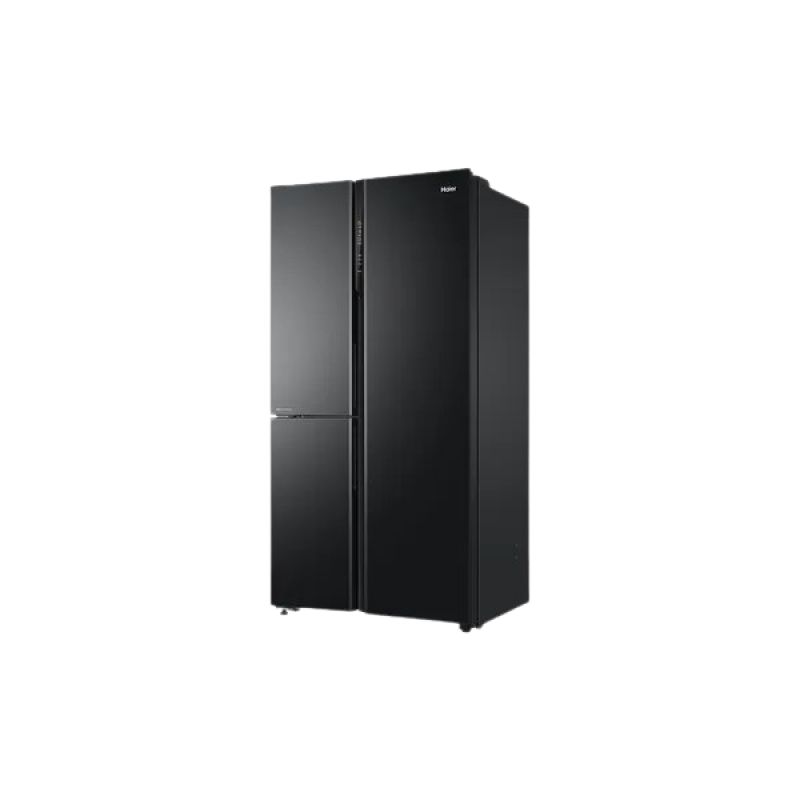 Haier Frost Free Side by Side Refrigerator | 598 L | 3 Star | Black Glass | HRT-683KGU1 Haier Frost Free Side by Side Refrigerator | 598 L | 3 Star | Black Glass | HRT-683KGU1