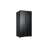 Haier Frost Free Side by Side Refrigerator | 598 L | 3 Star | Black Glass | HRT-683KGU1