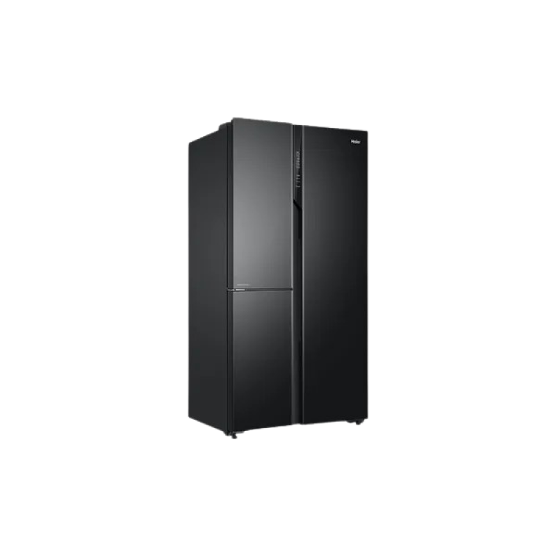 Haier Frost Free Side by Side Refrigerator | 598 L | 3 Star | Black Glass | HRT-683KGU1 Haier Frost Free Side by Side Refrigerator | 598 L | 3 Star | Black Glass | HRT-683KGU1