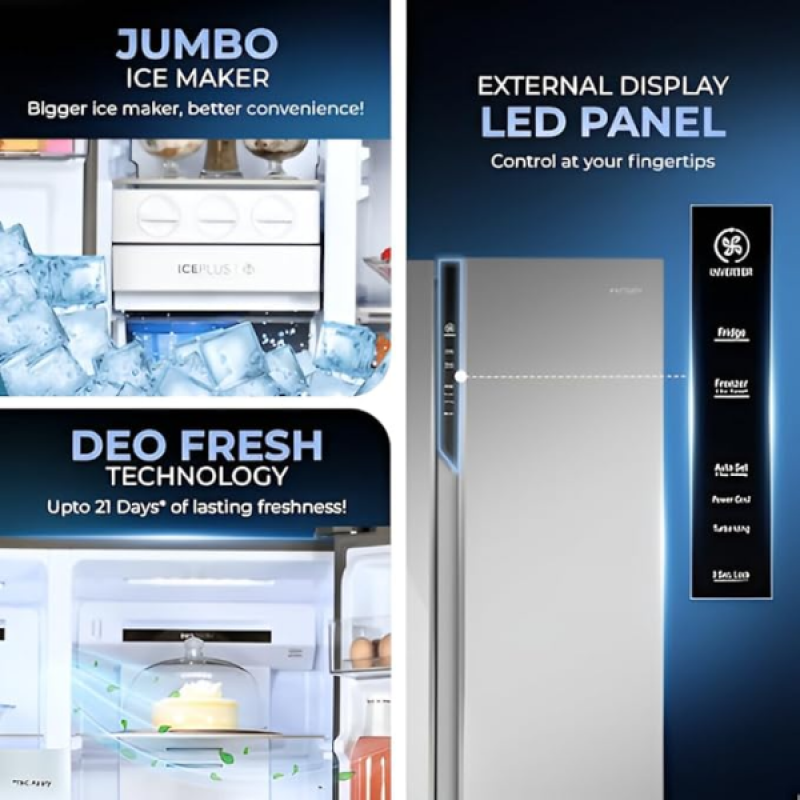 Haier Side by Side Refrigerator | 596 L | Wi-Fi enabled | 3 Star | HRS-682PMGU1 Haier Side by Side Refrigerator | 596 L | Wi-Fi enabled | 3 Star | HRS-682PMGU1