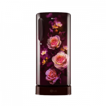 LG Single Door Refrigerator | 185 L | 5 Star | Scarlet Bloom | GL-D201ASBU