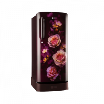 LG Single Door Refrigerator | 185 L | 5 Star | Scarlet Bloom | GL-D201ASBU