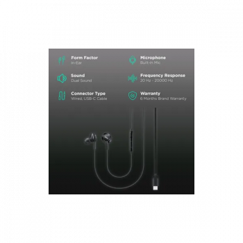 Samsung EO Wired Earphone with Mic | Type C | In Ear | Black | IC100BBEGIN Samsung EO Wired Earphone with Mic | Type C | In Ear | Black | IC100BBEGIN