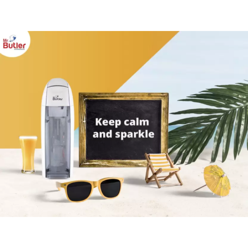 Mr. Butler Italia Pure White Soda Maker | White Mr. Butler Italia Pure White Soda Maker | White