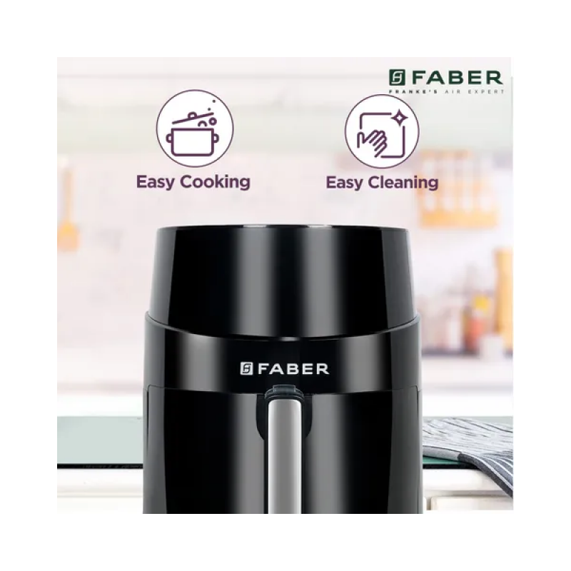 FABER 4.5L 1500 Watt Digital Air Fryer with Rapid Air Technology | Black FABER 4.5L 1500 Watt Digital Air Fryer with Rapid Air Technology | Black