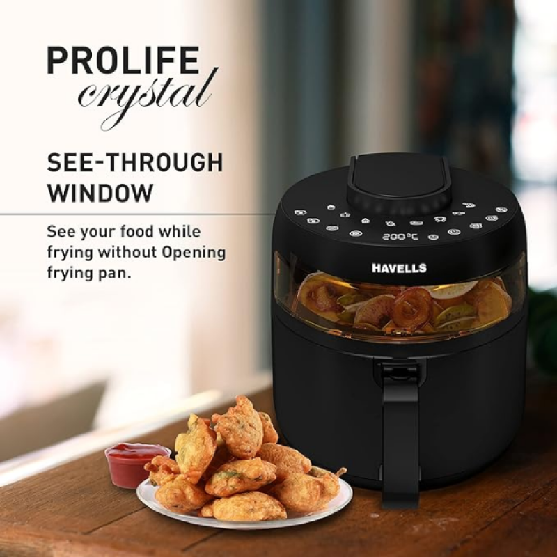 Havells Prolife Crystal Air Fryer | 5 L | Auto Restart | Touch Screen Havells Prolife Crystal Air Fryer | 5 L | Auto Restart | Touch Screen