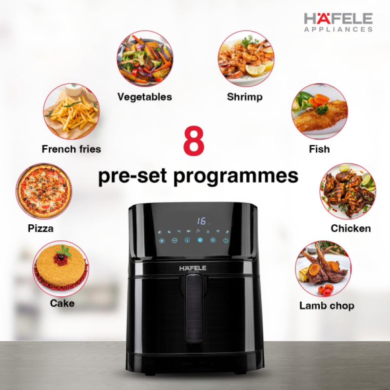 Hafele Noil Digital Air Fryer | 6.3 L Capacity | 1700W | Black Hafele Noil Digital Air Fryer | 6.3 L Capacity | 1700W | Black