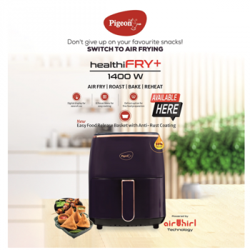 Pigeon Air Fryer HEALTHI FRY PLUS 1400 Watts Air Fry | Roast | Bake | Reheat Pigeon Air Fryer HEALTHI FRY PLUS 1400 Watts Air Fry | Roast | Bake | Reheat
