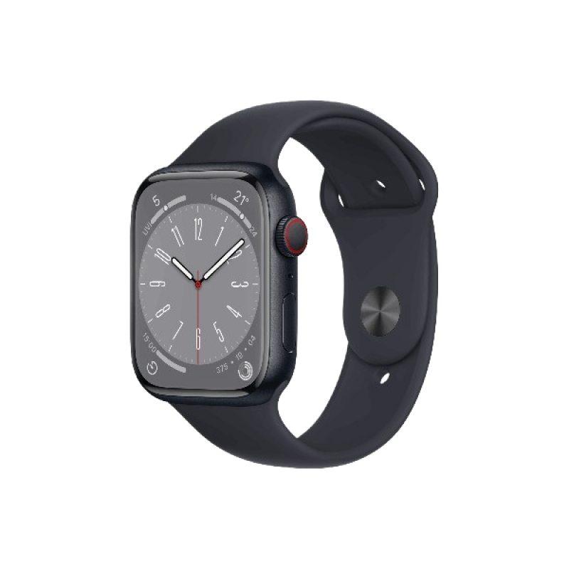 Apple Watch Series 8 Sports Band | 45 mm | Retina LTPO | OLED Display | Midnight Aluminum Apple Watch Series 8 Sports Band | 45 mm | Retina LTPO | OLED Display | Midnight Aluminum