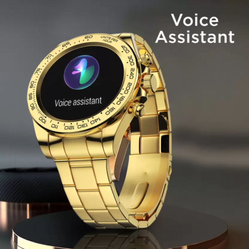 Fire-Boltt Blizzard 1.28 Luxury BT Calling Smartwatch | Gold Strap Fire-Boltt Blizzard 1.28 Luxury BT Calling Smartwatch | Gold Strap