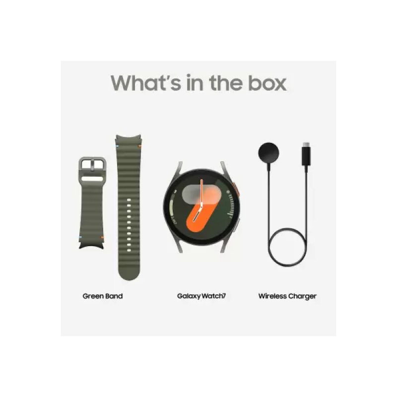 SAMSUNG Galaxy Watch7 | 40mm | BT | Green Strap | Small | SM L300NZGAINS | SM-L300NZGAINS SAMSUNG Galaxy Watch7 | 40mm | BT | Green Strap | Small | SM L300NZGAINS | SM-L300NZGAINS