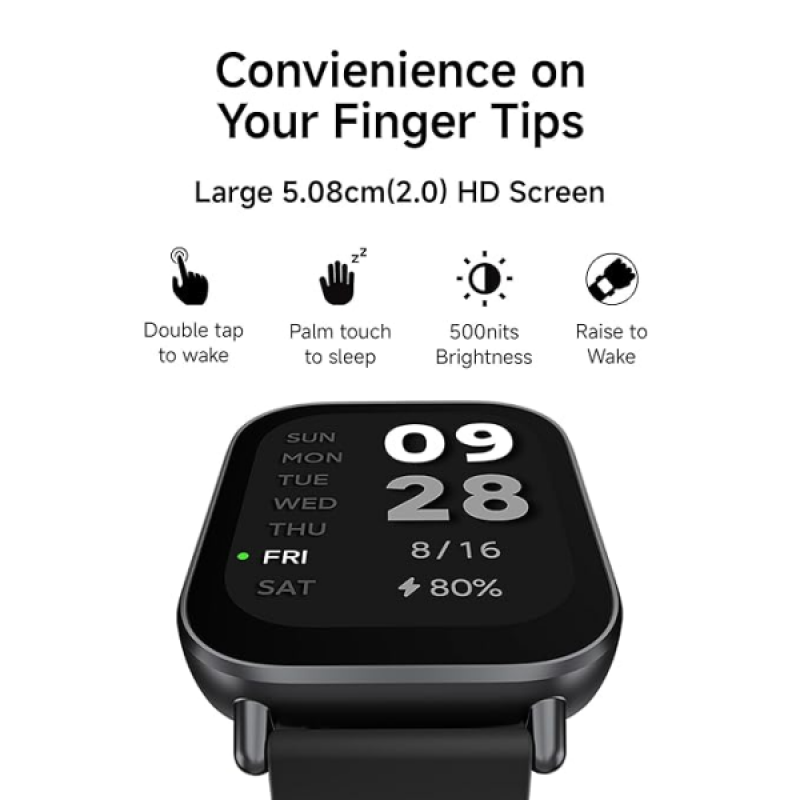 Redmi Watch 5 Active | BT Calling with 3 mic | 18 days of Battery Life | HD Screen | Midnight Black Strap Redmi Watch 5 Active | BT Calling with 3 mic | 18 days of Battery Life | HD Screen | Midnight Black Strap
