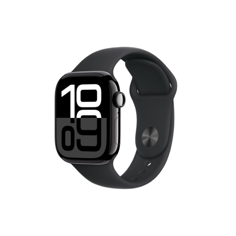 Apple Watch Series 10 | GPS | 42mm | M/L | Jet Black Aluminium with Sport Band | Black Strap | MWWF3HN/A Apple Watch Series 10 | GPS | 42mm | M/L | Jet Black Aluminium with Sport Band | Black Strap | MWWF3HN/A
