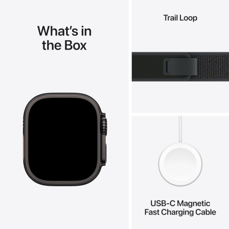 Apple Watch Ultra 2 | GPS | Cellular | 49mm | M/L | Black Titanium Case with Black Trail Loop | Black Strap | MX4V3HN/A Apple Watch Ultra 2 | GPS | Cellular | 49mm | M/L | Black Titanium Case with Black Trail Loop | Black Strap | MX4V3HN/A