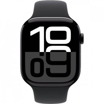 Apple Watch Series 10 | GPS | Cellular | 46mm | M/L | Jet Black Aluminium with Black Sport Band | Jet Black Strap