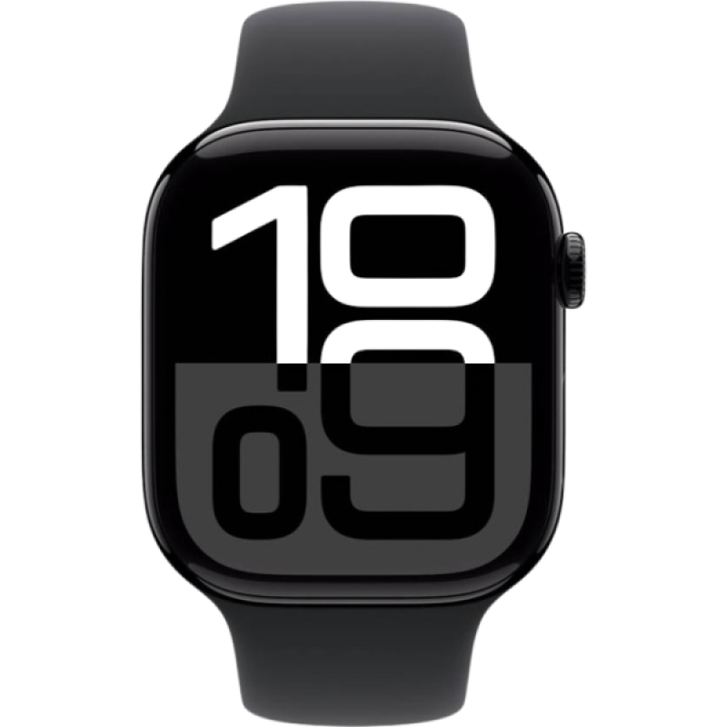 Apple Watch Series 10 | GPS | Cellular | 46mm | M/L | Jet Black Aluminium with Black Sport Band | Jet Black Strap Apple Watch Series 10 | GPS | Cellular | 46mm | M/L | Jet Black Aluminium with Black Sport Band | Jet Black Strap