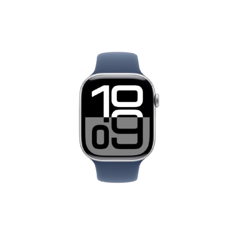 Apple Watch Series 10 | GPS | 42mm | S/M | Silver Aluminium with Denim Sport Band | Denim Strap | MWWA3HN/A Apple Watch Series 10 | GPS | 42mm | S/M | Silver Aluminium with Denim Sport Band | Denim Strap | MWWA3HN/A