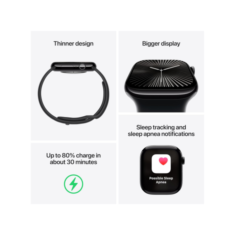 Apple Watch Series 10 | GPS | 42mm | S/M | Silver Aluminium with Denim Sport Band | Denim Strap | MWWA3HN/A Apple Watch Series 10 | GPS | 42mm | S/M | Silver Aluminium with Denim Sport Band | Denim Strap | MWWA3HN/A