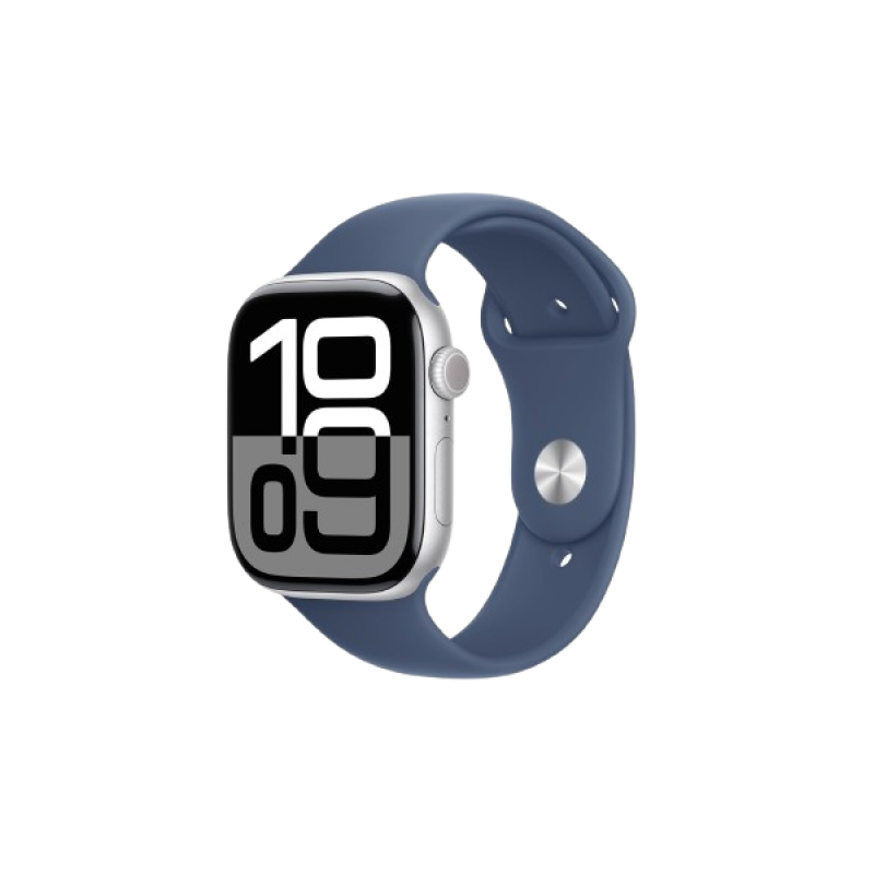 Apple Watch Series 10 | GPS | 42mm | S/M | Silver Aluminium with Denim Sport Band | Denim Strap | MWWA3HN/A Apple Watch Series 10 | GPS | 42mm | S/M | Silver Aluminium with Denim Sport Band | Denim Strap | MWWA3HN/A
