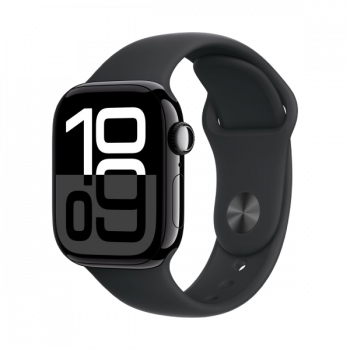 Apple Watch Series 10 | GPS | 46mm | S/M | Aluminium Case Sport Band | jet black Strap