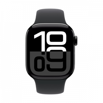Apple Watch Series 10 | GPS | 46mm | S/M | Aluminium Case Sport Band | jet black Strap