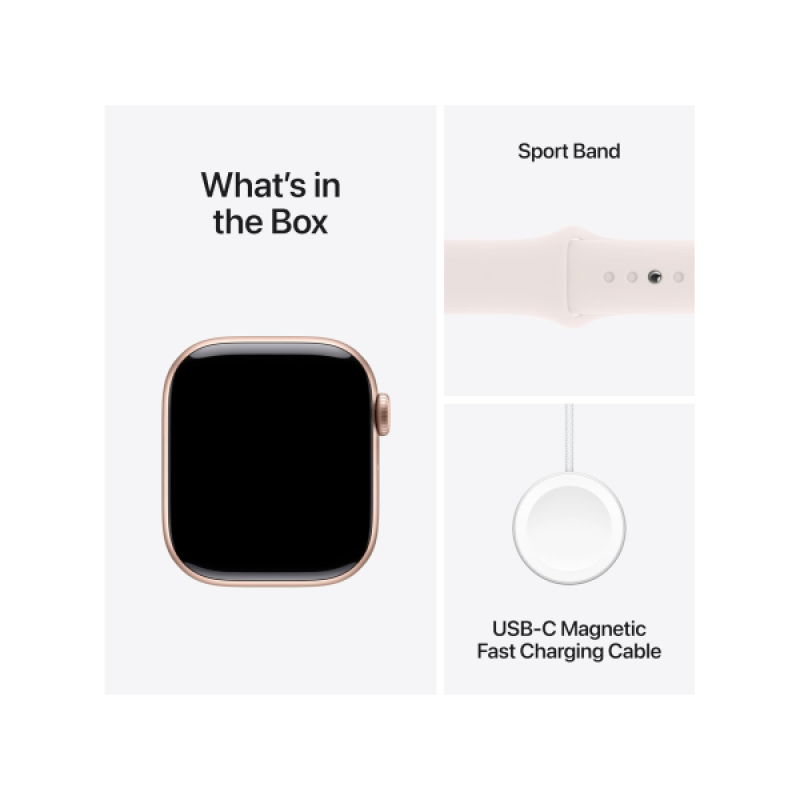 Apple Aluminium Case Sport Band Light Blush Strap | Watch Series 10 | GPS | 46mm | M/L Rose Gold | MWWU3HN/A Apple Aluminium Case Sport Band Light Blush Strap | Watch Series 10 | GPS | 46mm | M/L Rose Gold | MWWU3HN/A