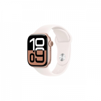 Apple Aluminium Case Sport Band Light Blush Strap | Watch Series 10 | GPS | 46mm | M/L Rose Gold | MWWU3HN/A