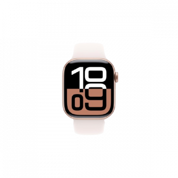 Apple Aluminium Case Sport Band Light Blush Strap | Watch Series 10 | GPS | 46mm | M/L Rose Gold | MWWU3HN/A