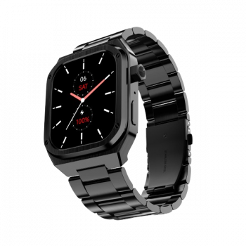 Noise ColorFit Chrome Smart Watch | Amoled | Bluetooth Calling | Elite Black