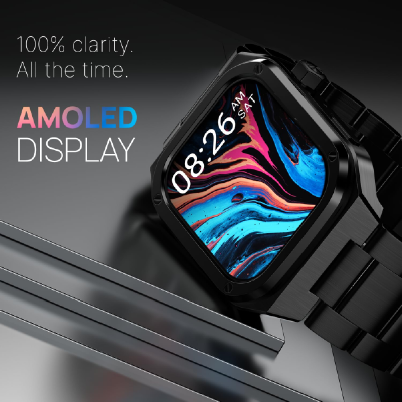 Noise ColorFit Chrome Smart Watch | Amoled | Bluetooth Calling | Elite Black Noise ColorFit Chrome Smart Watch | Amoled | Bluetooth Calling | Elite Black