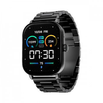 boAt Wave Spectra Smart Watch | AMOLED Display | Steel Black