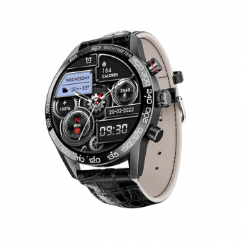 boAt Enigma Z40 Smart Watch | HD Display | IP67 | Black Leather