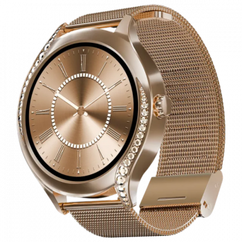 boAt Enigma Gem Smartwatch | Bluetooth Calling | 30.2mm AMOLED Display | Rose Gold