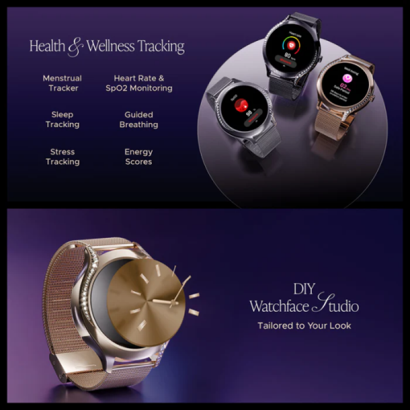 boAt Enigma Gem Smartwatch | Bluetooth Calling | 30.2mm AMOLED Display | Rose Gold boAt Enigma Gem Smartwatch | Bluetooth Calling | 30.2mm AMOLED Display | Rose Gold