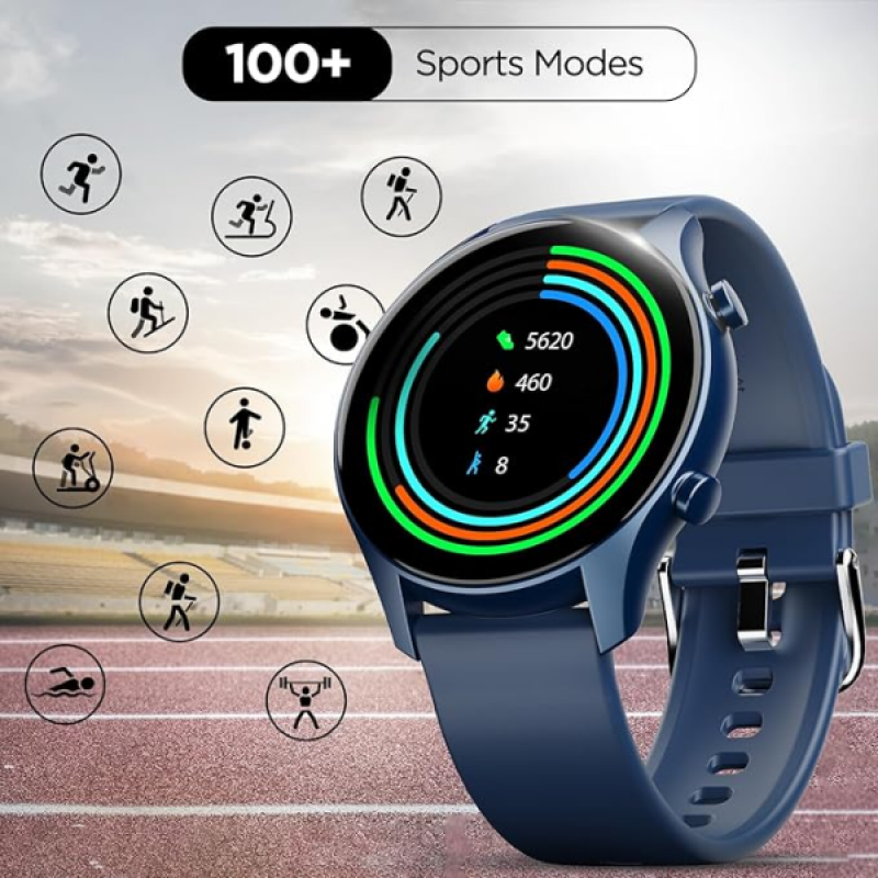 boAt Lunar Connect Plus Smart Watch | 3.6 cm | AMOLED Display | Advanced Bluetooth Calling | Deep Blue boAt Lunar Connect Plus Smart Watch | 3.6 cm | AMOLED Display | Advanced Bluetooth Calling | Deep Blue