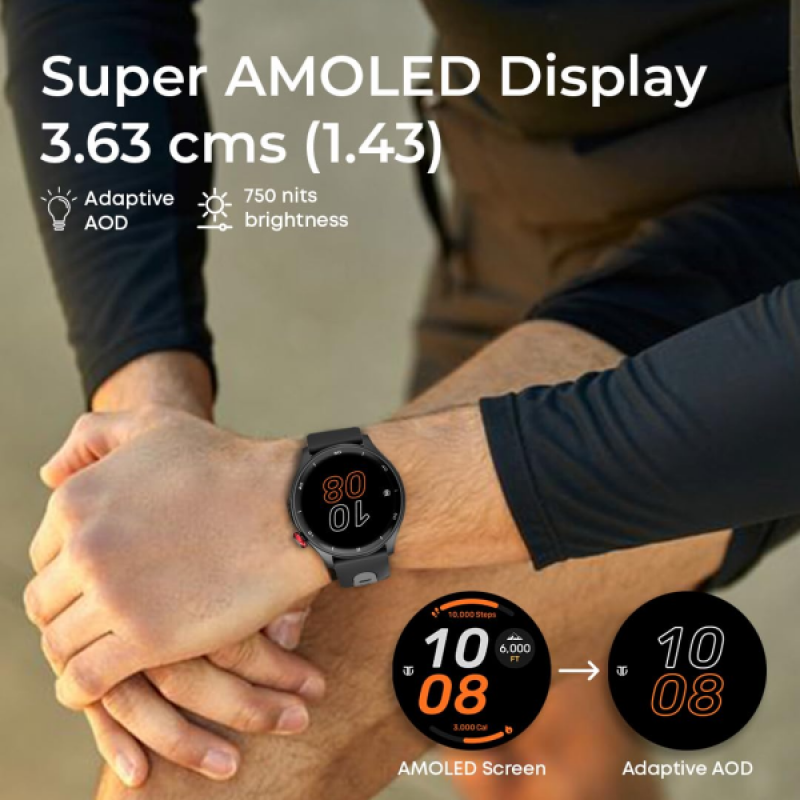 Titan Celestor AMOLED Smart Watch | 3.63 cm | with Built in GPS | Black Titan Celestor AMOLED Smart Watch | 3.63 cm | with Built in GPS | Black